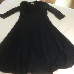 Robbie Bee 3/4 Sleeve Navy Blue Fit & Flare Dress, Size L